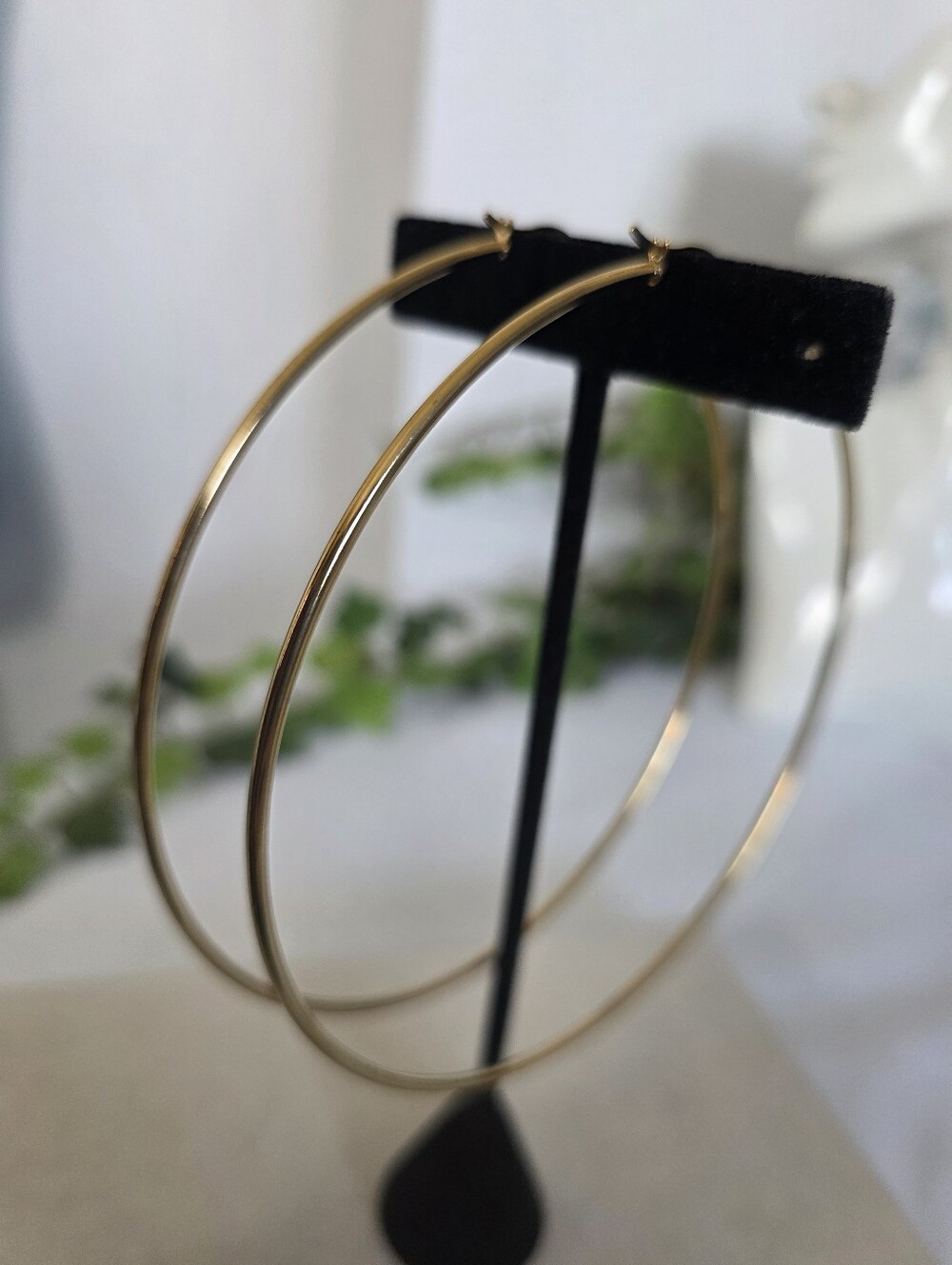 4" XXL Large Gold Stainless Steel Hoop Earrings